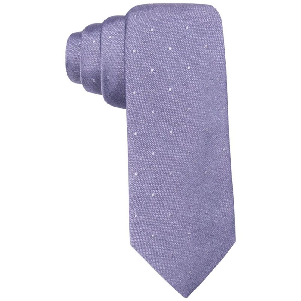 Ryan Seacrest Mens Dotted Self-tied Necktie, Purple, One Size, DM